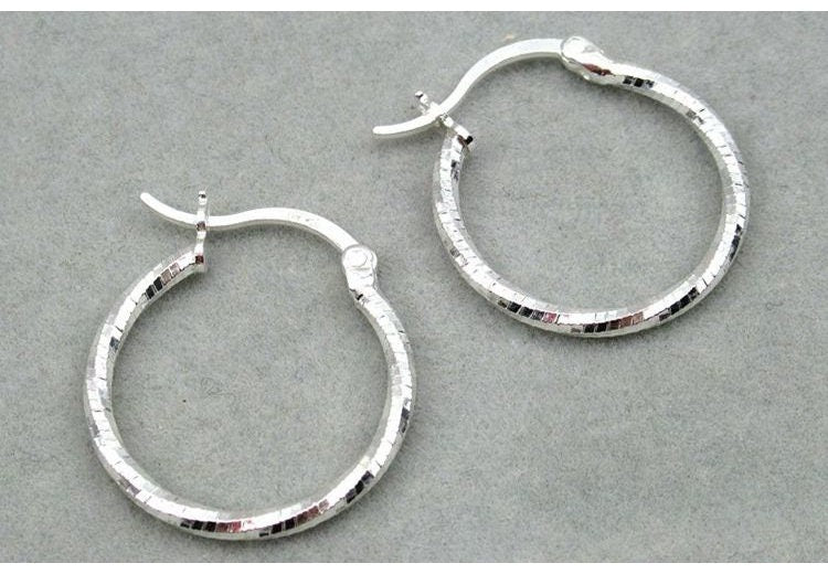 Sterling Silver Hoop Earrings 20 30 mm Earring Findings for Handmade Pure Fine Jewelry Making Wholesale Bulk