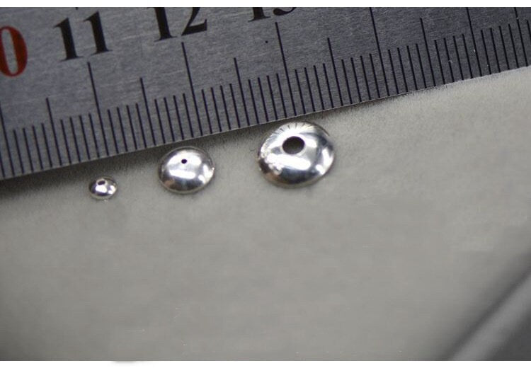 Sterling Silver Round Bead Cap 3 6 8 mm Beads Findings for Handmade Pure Fine Jewelry Making Wholesale Bulk