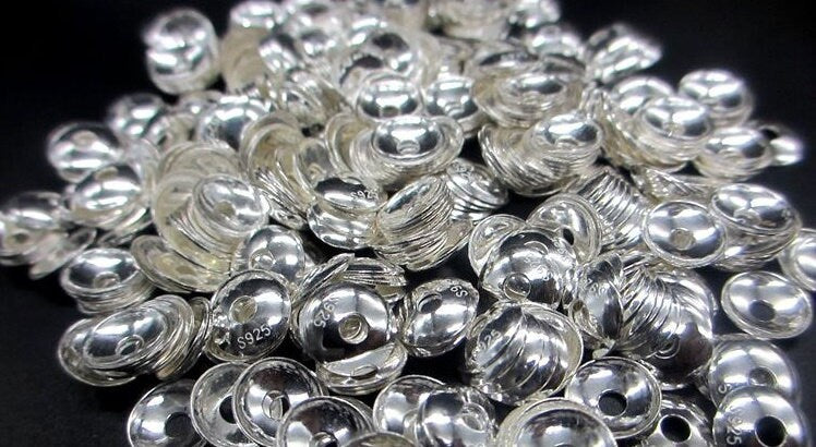 Sterling Silver Round Bead Cap 3 6 8 mm Beads Findings for Handmade Pure Fine Jewelry Making Wholesale Bulk