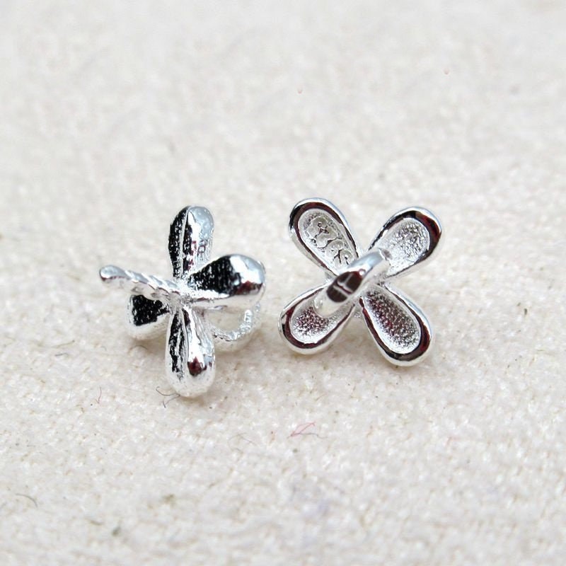 Sterling Silver Flower Cup and Peg Drop with Loop 6 mm Beads Findings for Handmade Pure Fine Jewelry Making Wholesale Bulk