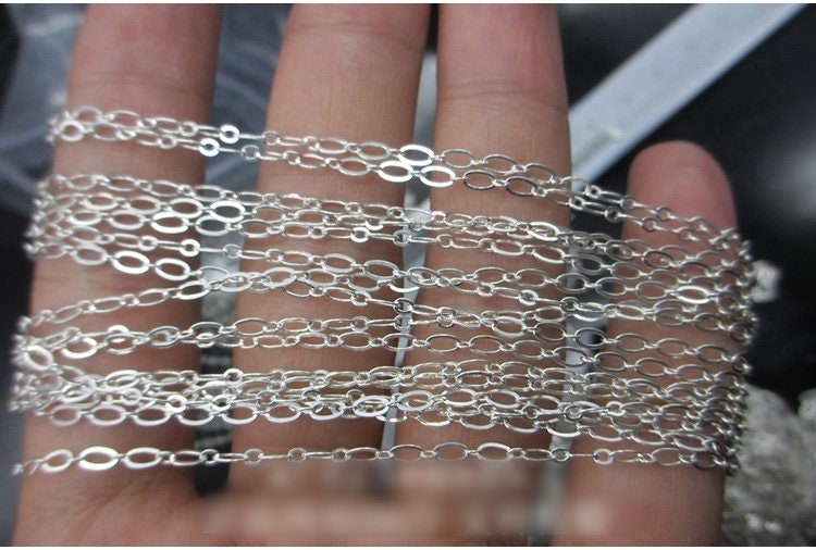 Sterling Silver Cable Cross Chain by 10mm Chain Findings for Handmade Pure Fine Jewelry Making Wholesale Bulk