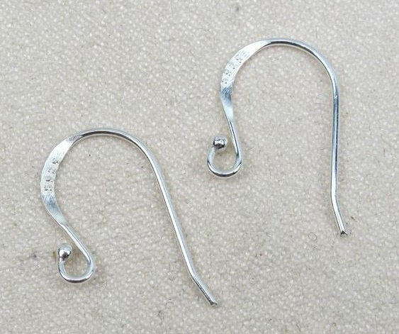 Sterling Silver Fish Hook Earring Wires 11x19mm Earring Findings for Handmade Pure Fine Jewelry Making Wholesale Bulk