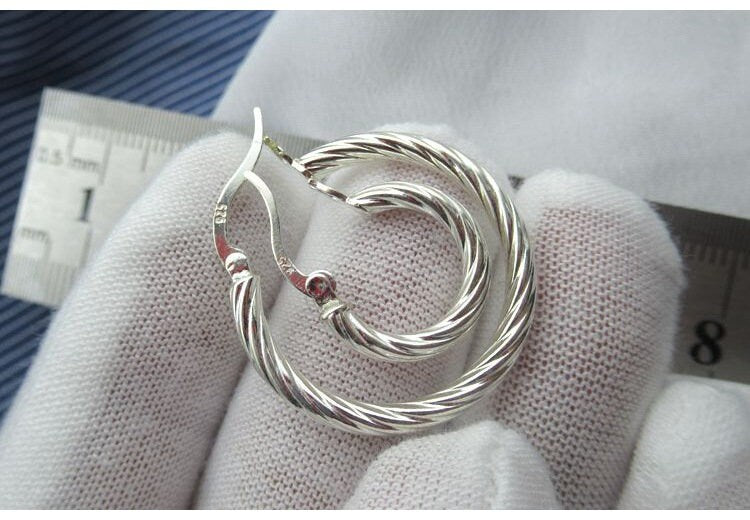 Sterling Silver Hoop Earrings 15 25mm Earring Findings for Handmade Pure Fine Jewelry Making Wholesale Bulk