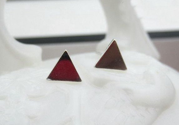 Sterling Silver Triangle Head Earrings Sticks Studs Findings 5.8x6.6mm Earring Findings for Handmade Pure Fine Jewelry Making Wholesale Bulk