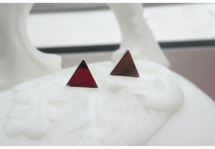 Sterling Silver Triangle Head Earrings Sticks Studs Findings 5.8x6.6mm Earring Findings for Handmade Pure Fine Jewelry Making Wholesale Bulk