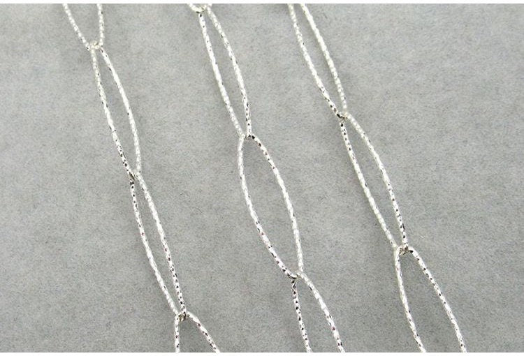 Sterling Silver Oval Chain 5x18mm by 10cm Chain Findings for Handmade Pure Fine Jewelry Making Wholesale Bulk