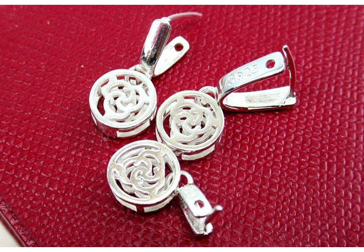 Sterling Silver Pinch Bail 3x3; 3.7x3.7; 5x6mm Pendant Findings for Handmade Pure Fine Jewelry Making Wholesale Bulk