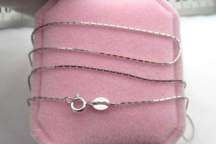 Sterling Silver Snake Chain Necklace with Spring Ring Buckle 40 45 cm Chain Findings for Handmade Pure Fine Jewelry Making Wholesale Bulk