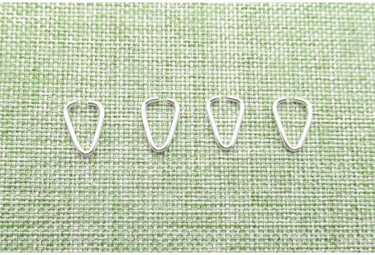 Sterling Silver Triangle Jump Rings 3.5x5.5mm Pendant Findings for Handmade Pure Fine Jewelry Making Wholesale Bulk