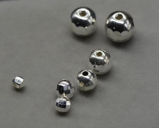 Sterling Silver Round Spacer Beads 3 4 5 6 7 8 9 10 mm Beads Findings for Handmade Pure Fine Jewelry Making Wholesale Bulk