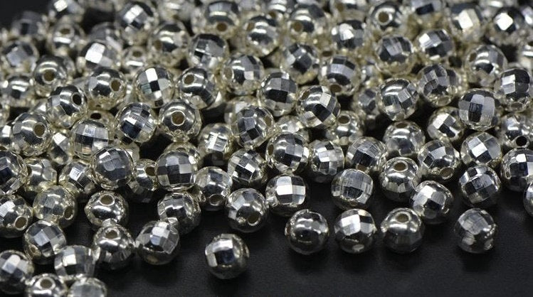 Sterling Silver Round Spacer Beads 3 4 5 6 7 8 9 10 mm Beads Findings for Handmade Pure Fine Jewelry Making Wholesale Bulk