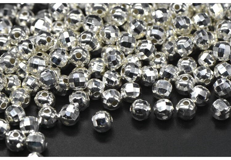 Sterling Silver Round Spacer Beads 3 4 5 6 7 8 9 10 mm Beads Findings for Handmade Pure Fine Jewelry Making Wholesale Bulk