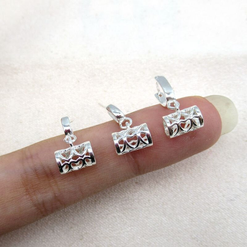 Sterling Silver Pinch Bail 3x3; 3.7x3.7; 5x6mm Pendant Findings for Handmade Pure Fine Jewelry Making Wholesale Bulk