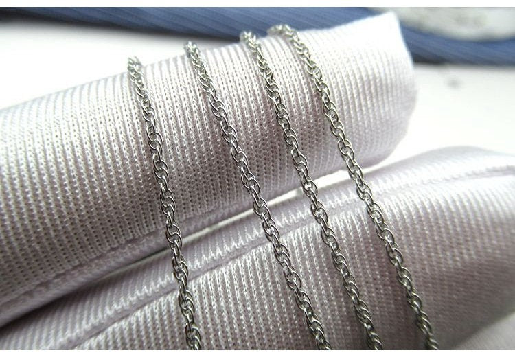 Sterling Silver Rope Chain Neclace with Spring Clasp 45cm Chain Findings for Handmade Pure Fine Jewelry Making Wholesale Bulk