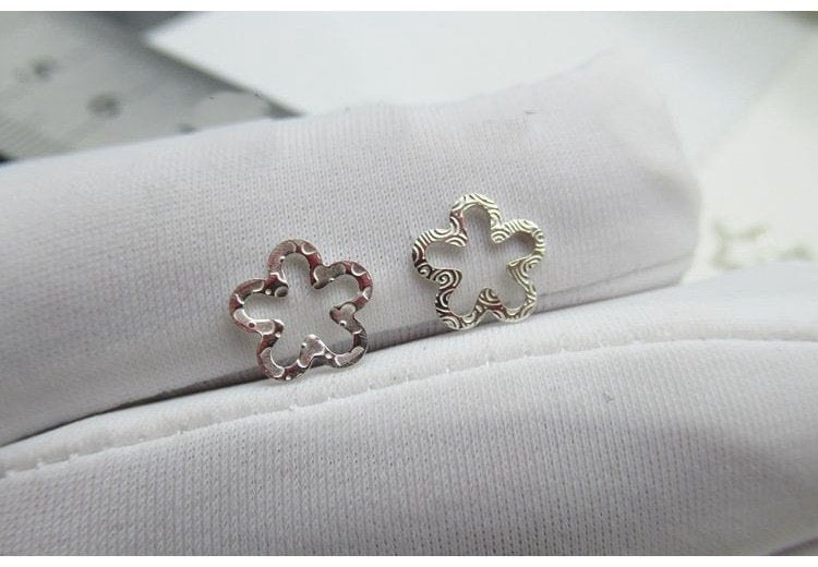 Sterling Silver Flower Charm Pendant 8mm Charms Findings for Handmade Pure Fine Jewelry Making Wholesale Bulk