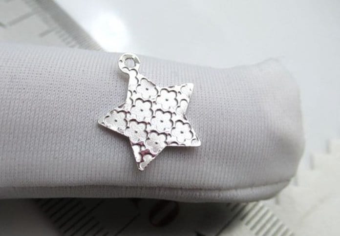 Sterling Silver 5-pointed Star Charm Pendant 16 mm Charms Findings for Handmade Pure Fine Jewelry Making Wholesale Bulk