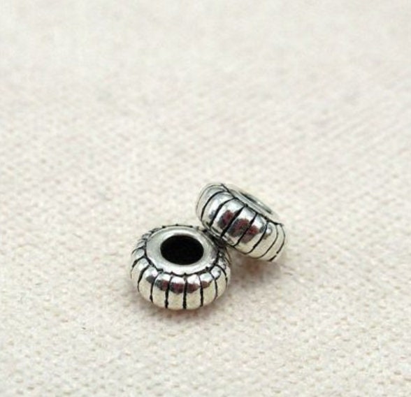 Sterling Silver Rondelle Donut Spacer Beads 4.4mm Bracelet Findings for Handmade Pure Fine Jewelry Making Wholesale Bulk