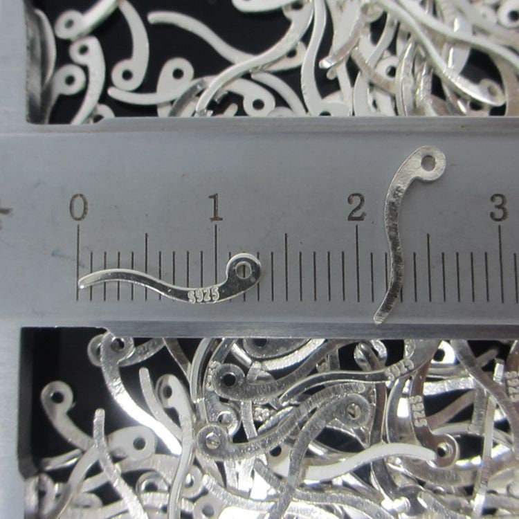 Sterling Silver Hook Earring Wires 13mm Earring Findings for Handmade Pure Fine Jewelry Making Wholesale Bulk