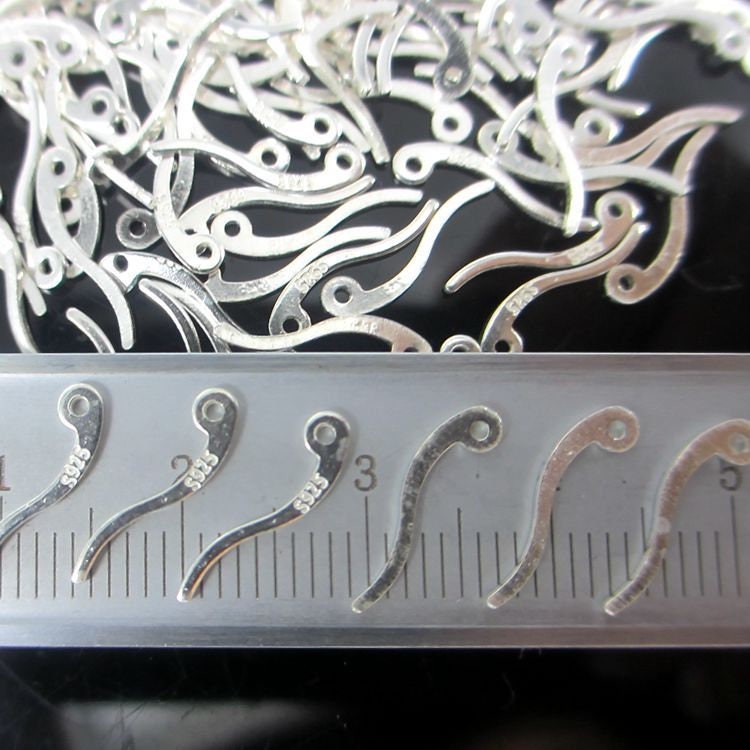 Sterling Silver Hook Earring Wires 13mm Earring Findings for Handmade Pure Fine Jewelry Making Wholesale Bulk