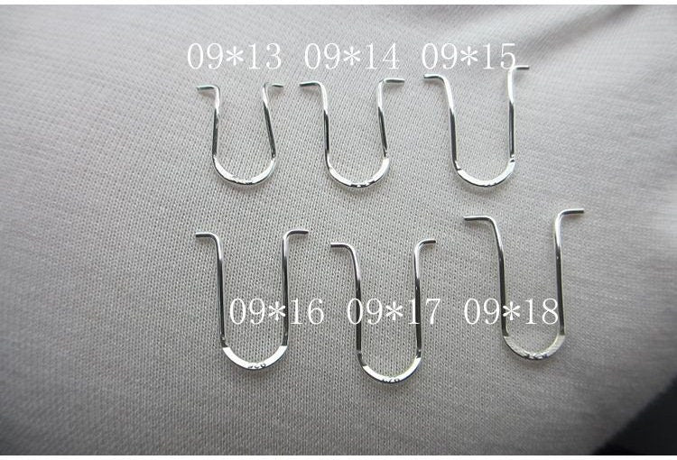 Sterling Silver U-Shaped Earrings Ear Wire Hook 13 14 15 16 17 18 mm Earring Findings for Handmade Pure Fine Jewelry Making Wholesale Bulk