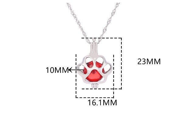 Necklace Pendant Blank Setting Puppy Paw Charm 16x23mm Sterling Silver Fine 925 For One Bead No Prong DIY Jewelry Finding Wholesale 1pc