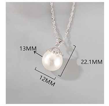 Necklace Pendant Blank Setting Flower Charm 12x22mm Sterling Silver Fine 925 For One Bead No Prong DIY Jewelry Finding Wholesale 1pc