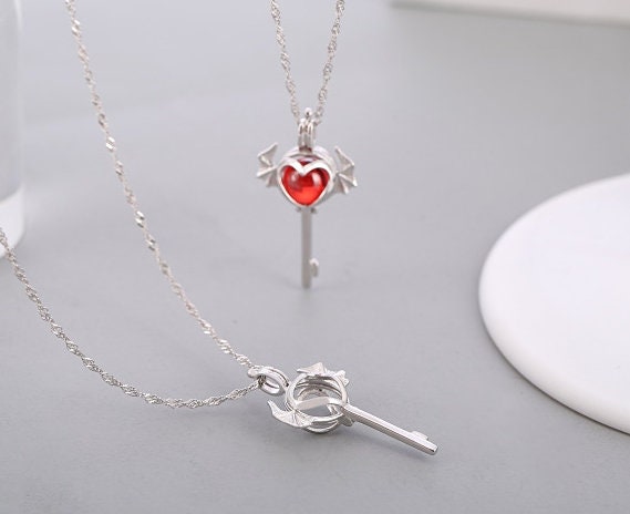 Necklace Pendant Blank Setting Key Charm 17x34mm Sterling Silver Fine 925 For One Bead No Prong DIY Jewelry Finding Wholesale 1pc