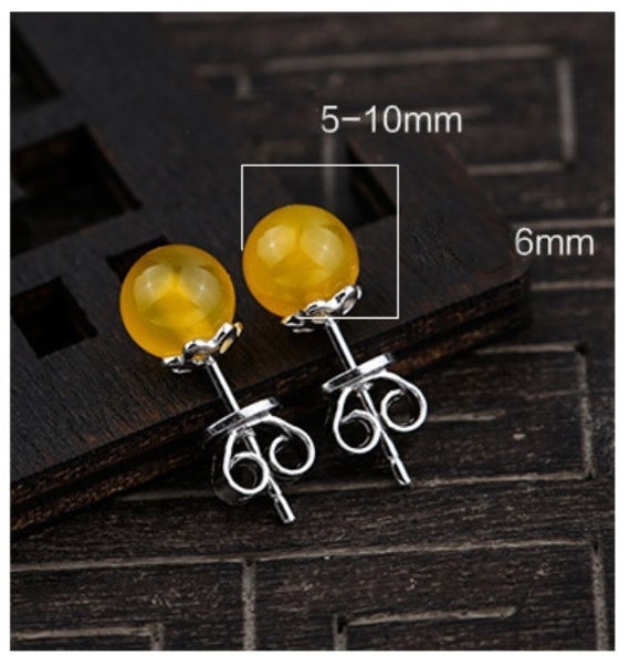 Stud Earring Setting Blanks 5-10mm 1 Pair 0.7g 925 Sterling Silver Base for 1 Pearl Bead Wholesale Available