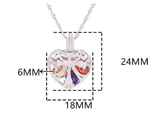 Necklace Pendant Blank Setting Heart Charm 18x24mm Sterling Silver Fine 925 For Several Beads No Prong DIY Jewelry Finding Wholesale 1pc