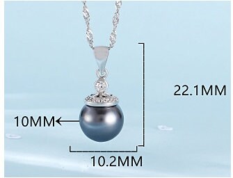 Necklace Pendant Blank Setting Crown Charm 10x22mm Sterling Silver White Gold Fine 925 For One Pearl Prong DIY Jewelry Finding Wholesale 1pc