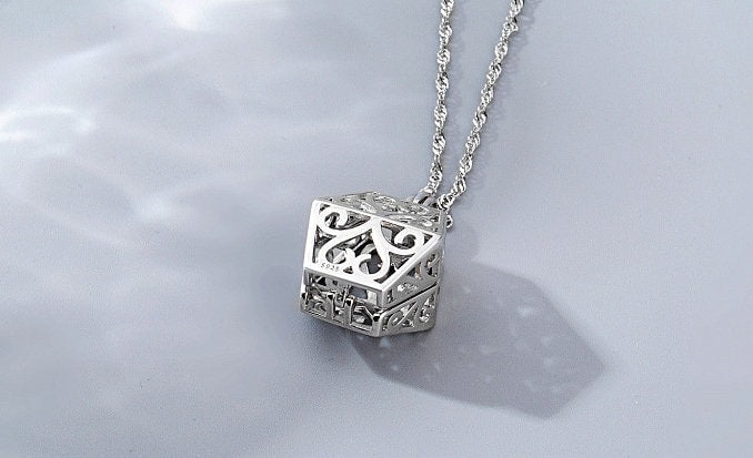 Necklace Pendant Blank Setting Box Charm 16x26mm Sterling Silver Fine 925 For Several Beads No Prong DIY Jewelry Finding Wholesale 1pc