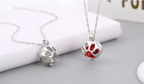 Necklace Pendant Blank Setting Puppy Paw Charm 16x23mm Sterling Silver Fine 925 For One Bead No Prong DIY Jewelry Finding Wholesale 1pc