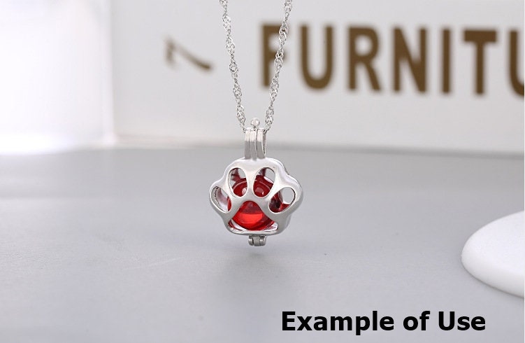 Necklace Pendant Blank Setting Puppy Paw Charm 16x23mm Sterling Silver Fine 925 For One Bead No Prong DIY Jewelry Finding Wholesale 1pc