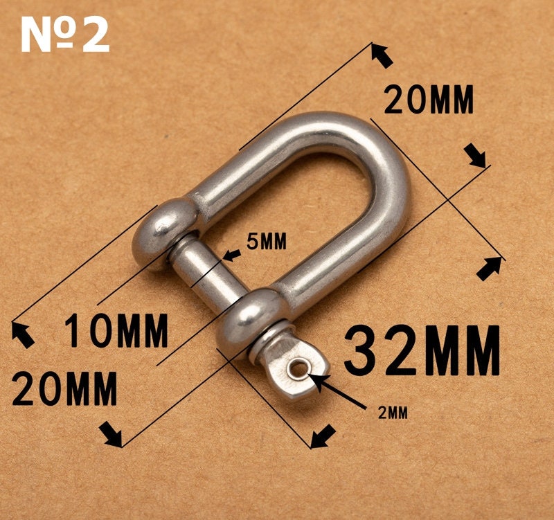 Solid Stainless Steel O-Shaped Shackle Buckle Horse Shoe Vachette Shape Leathercraft Hardware