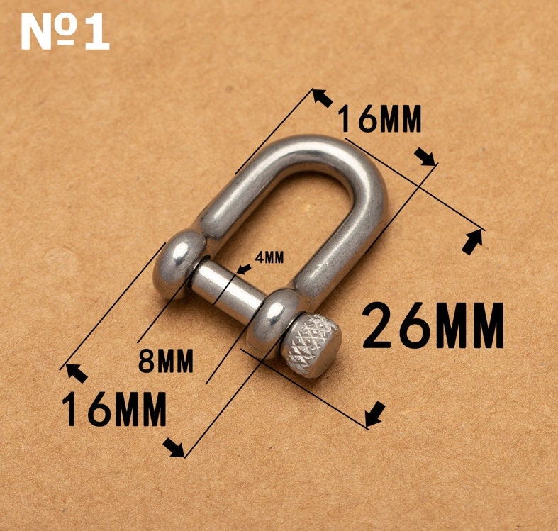 Solid Stainless Steel O-Shaped Shackle Buckle Horse Shoe Vachette Shape Leathercraft Hardware