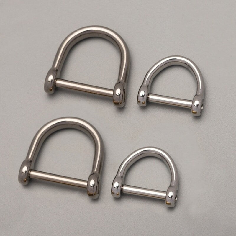 Solid Stainless Steel O-Shaped Shackle Buckle Horse Shoe Vachette Shape Leathercraft Hardware