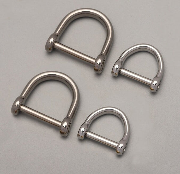 Solid Stainless Steel O-Shaped Shackle Buckle Horse Shoe Vachette Shape Leathercraft Hardware