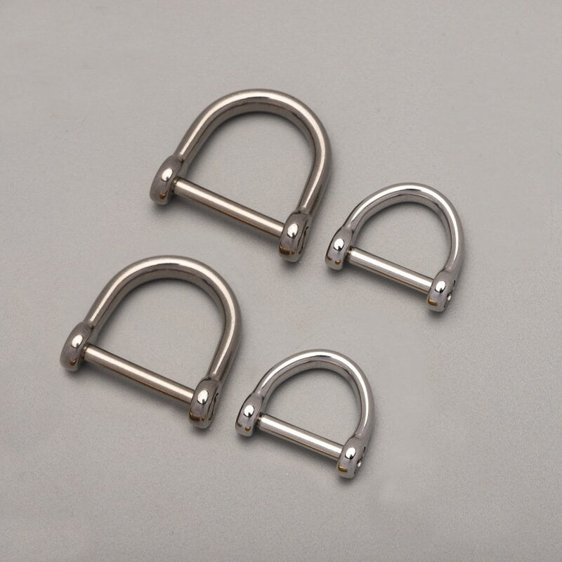 Solid Stainless Steel O-Shaped Shackle Buckle Horse Shoe Vachette Shape Leathercraft Hardware