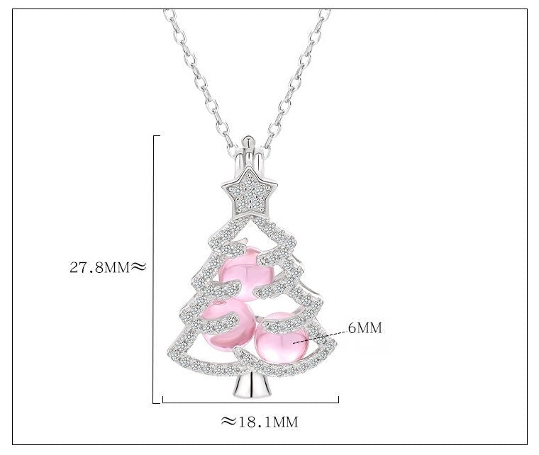 Necklace Pendant Blank Setting Christmas Tree Box 28mm Sterling Silver Fine 925 For Several Beads No Prong DIY Jewelry Finding Wholesale 1pc