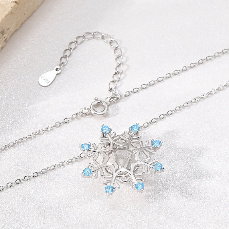 Necklace Pendant Blank Setting Snowflake Сage Charm 25mm Sterling Silver Fine 925 For One Bead No Prong DIY Jewelry Finding Wholesale 1pc