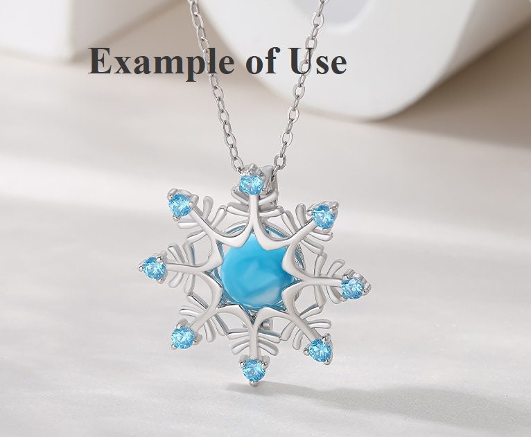 Necklace Pendant Blank Setting Snowflake Сage Charm 25mm Sterling Silver Fine 925 For One Bead No Prong DIY Jewelry Finding Wholesale 1pc