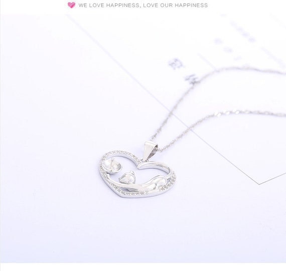 Necklace Pendant Setting Blank 7.5mm 1pc 2.0g 925 Sterling Silver Heart Shape Base for 1 Pearl Bead CZ Semi Mount Wholesale Available