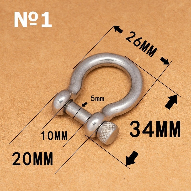 Solid Stainless Steel O-Shaped Shackle Buckle Horse Shoe Vachette Shape Leathercraft Hardware