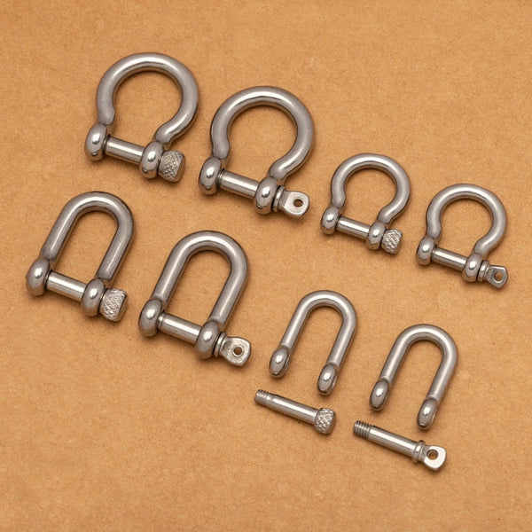 Solid Stainless Steel O-Shaped Shackle Buckle Horse Shoe Vachette Shape Leathercraft Hardware