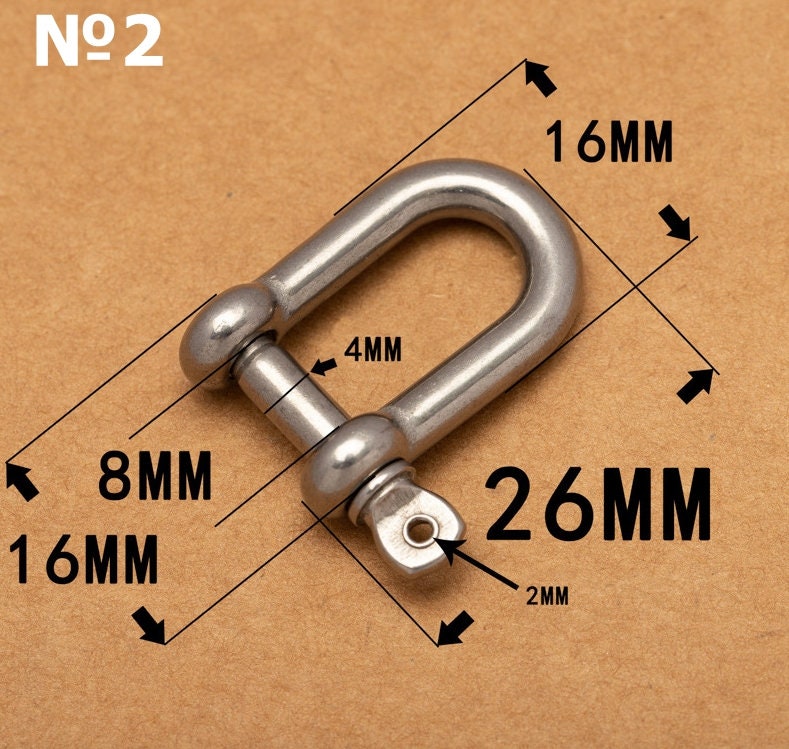 Solid Stainless Steel O-Shaped Shackle Buckle Horse Shoe Vachette Shape Leathercraft Hardware