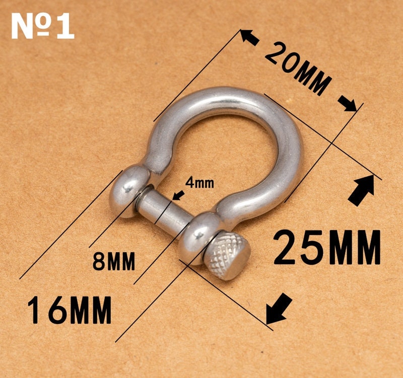 Solid Stainless Steel O-Shaped Shackle Buckle Horse Shoe Vachette Shape Leathercraft Hardware