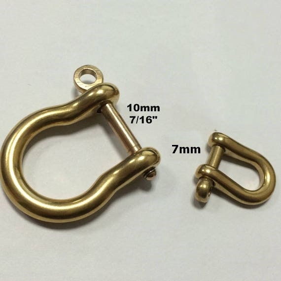 Solid Brass O-Shaped Shackle Buckle Horse Shoe Vachette Shape Leathercraft Hardware