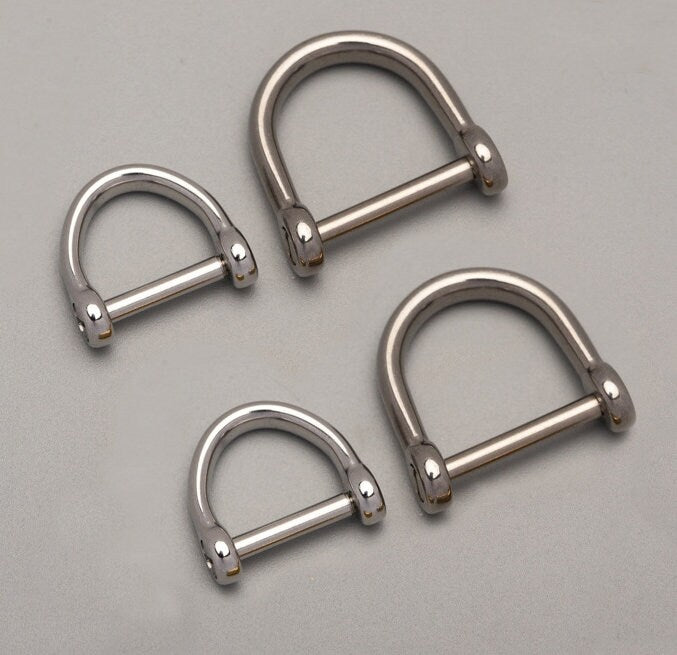 Solid Stainless Steel O-Shaped Shackle Buckle Horse Shoe Vachette Shape Leathercraft Hardware