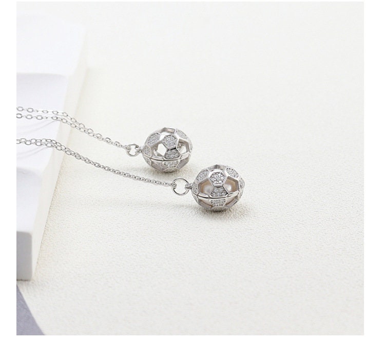 Necklace Pendant Blank Setting Ball Box Charm 13x15mm Sterling Silver Fine 925 For One Bead No Prong DIY Jewelry Finding Wholesale 1pc