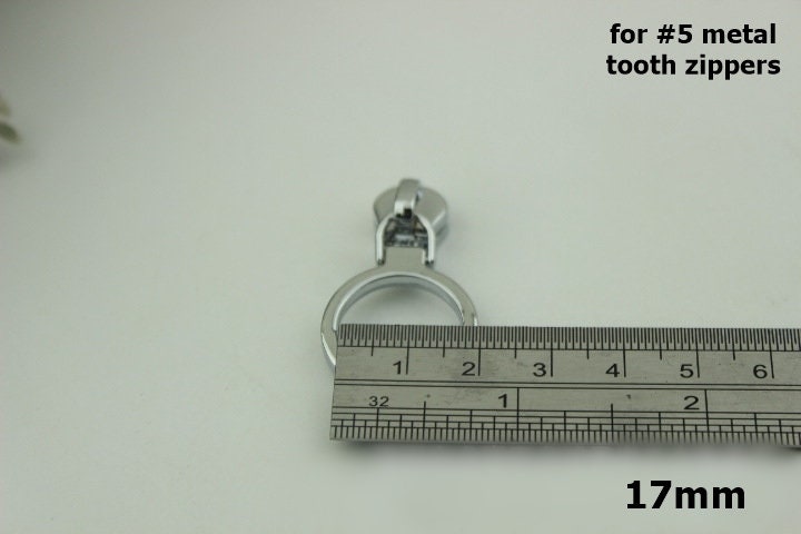 Zipper Pull #5 5/8 1 1/8" 17mm 30mm Zipper Head Pull-Tab Replacement Heavy Duty Handbag Bag Making Hardware Wholesale Bulk